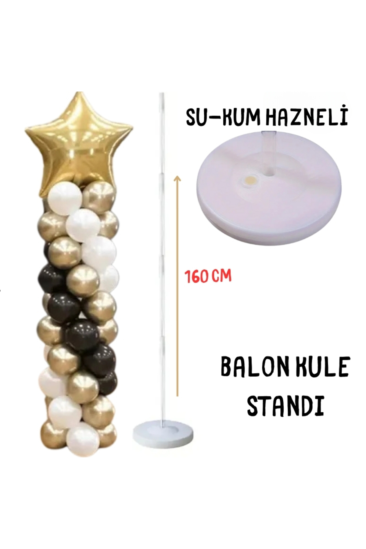 Balon Kule Standı – Kum ve Su Hazneli Dayanıklı Model
